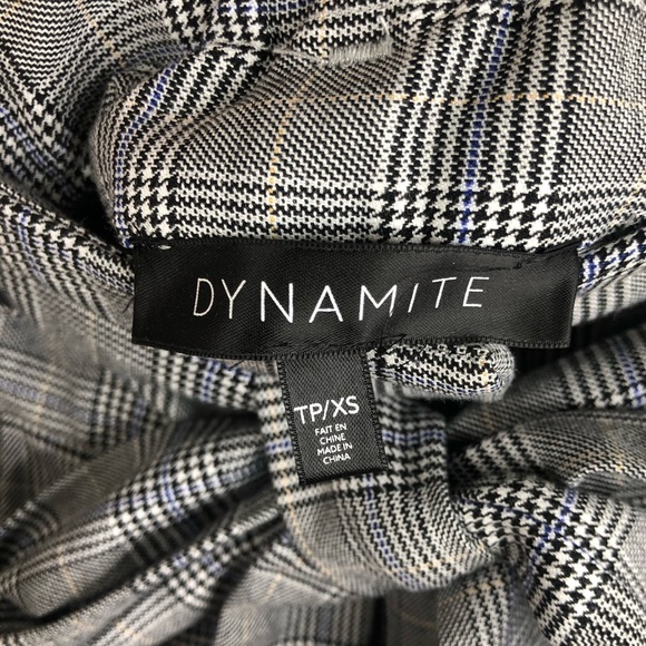 4 for 25$ DYNAMITE | Plaid Sash-Tie Waist Cigarette Trouser Pants. Size XS. - Picture 4 of 8